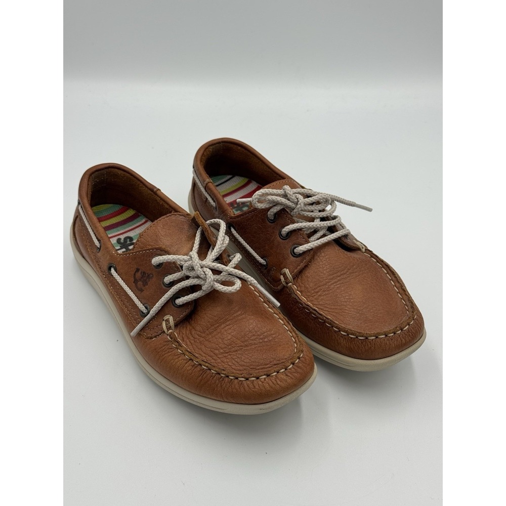 SAS Catalina Casual Boat Shoes Brown Leather Women's Size 6 1/2W